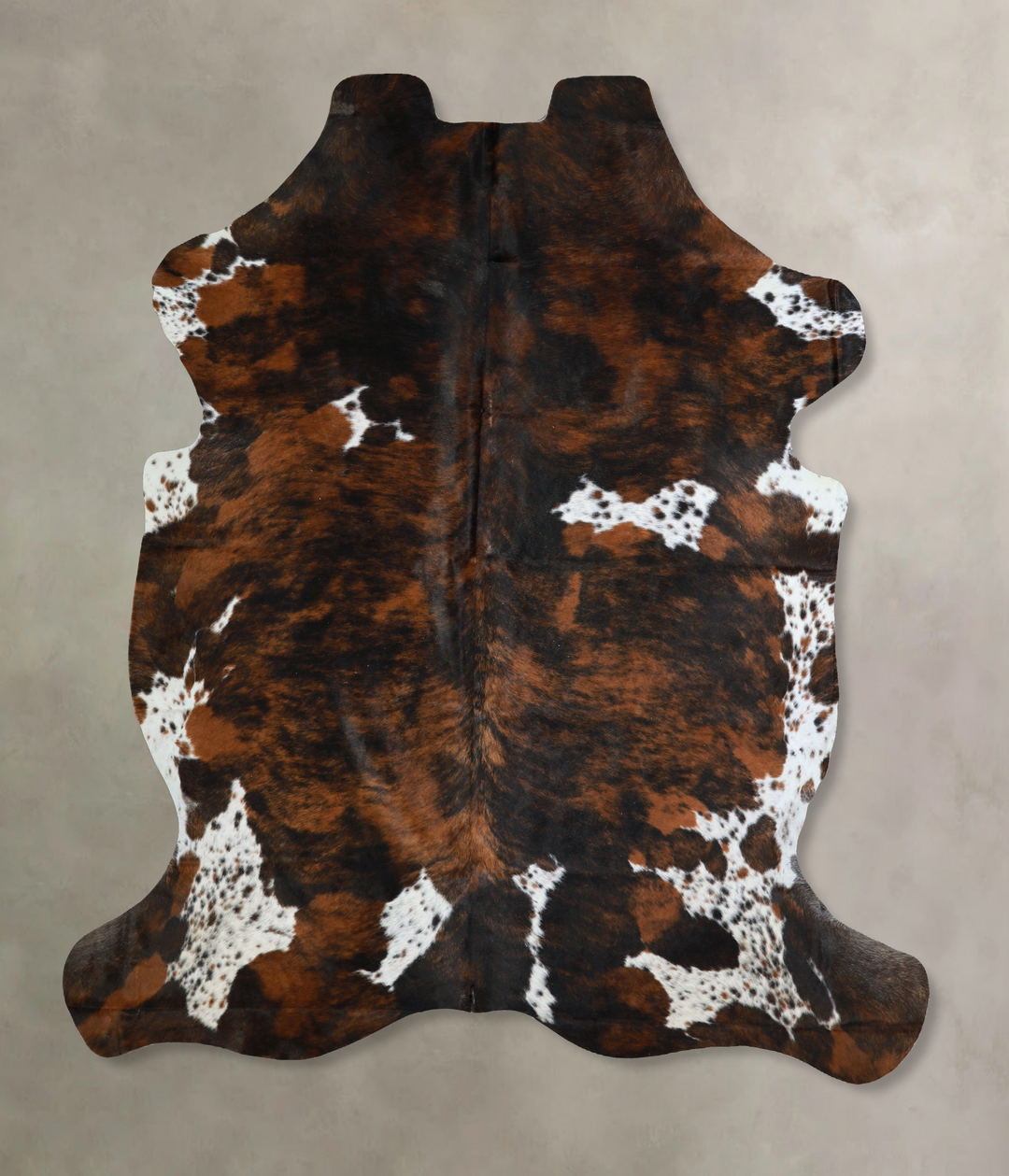 Tricolor X-Large European Cowhide Rug 7'2"H x 6'4"W #A40685 by Hudson 