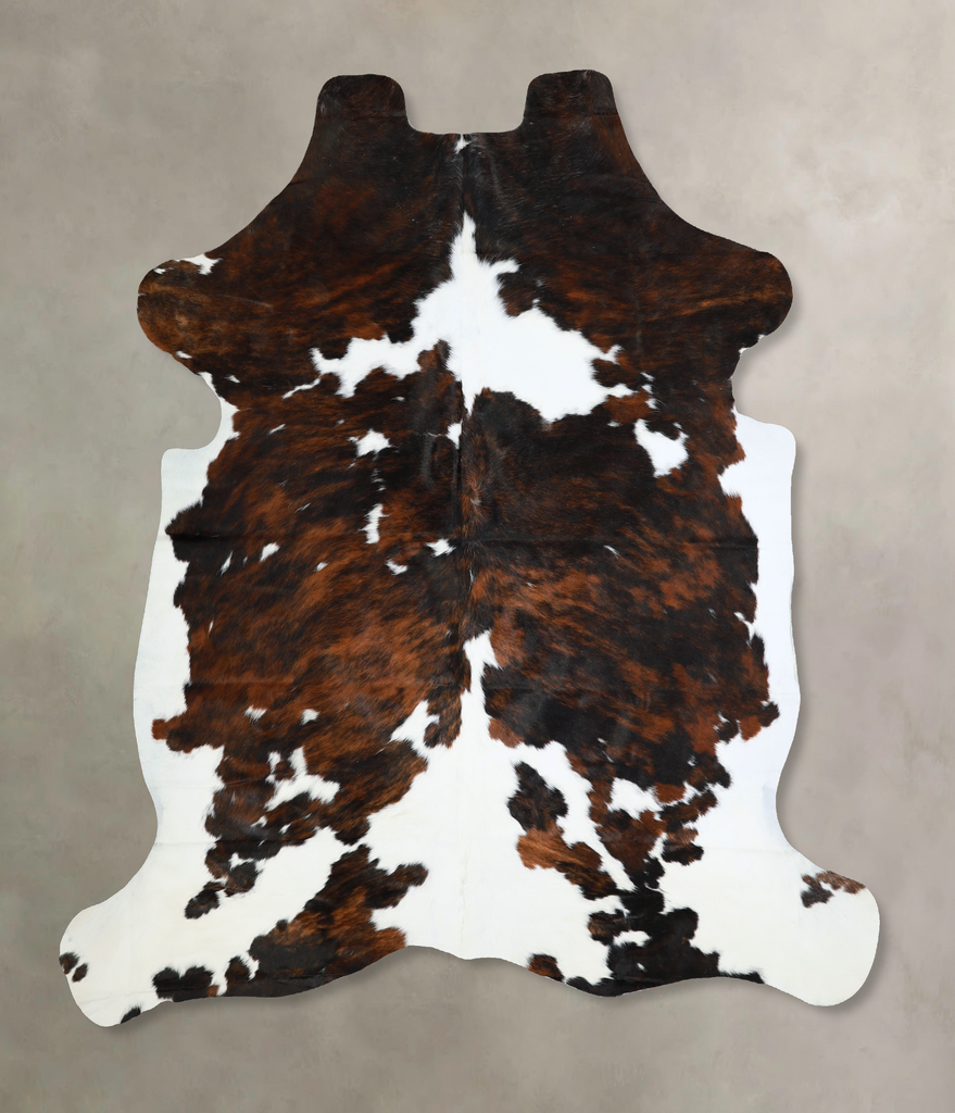 Tricolor X-Large European Cowhide Rug 7'0"H x 6'4"W #A40687 by Hudson Hides