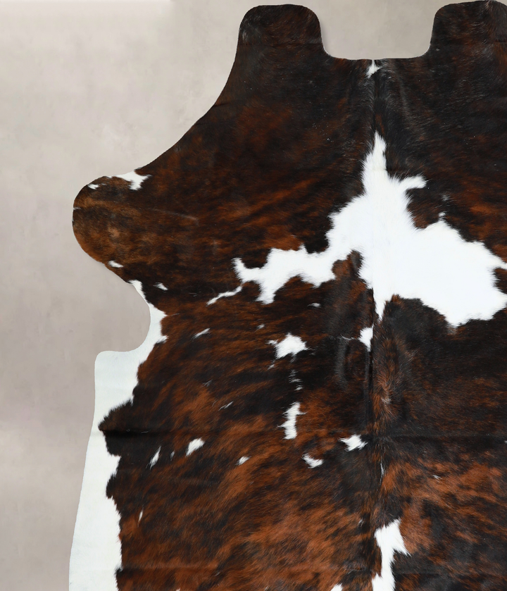 Tricolor X-Large European Cowhide Rug 7'0"H x 6'4"W #A40687 by Hudson Hides