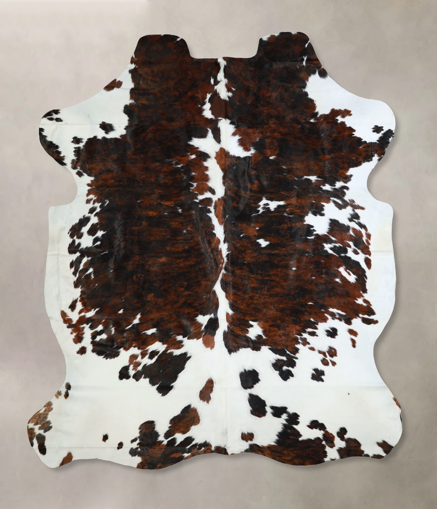 Tricolor X-Large European Cowhide Rug 7'7"H x 6'3"W #A40692 by Hudson Hides