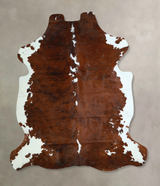 Tricolor X-Large European Cowhide Rug 7'0"H x 6'3"W #A40697 by Hudson Hides