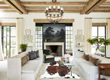 Tricolor X-Large European Cowhide Rug 7'1"H x 6'7"W #A40705 by Hudson Hides