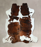 Tricolor X-Large European Cowhide Rug 7'1"H x 6'8"W #A40707 by Hudson Hides