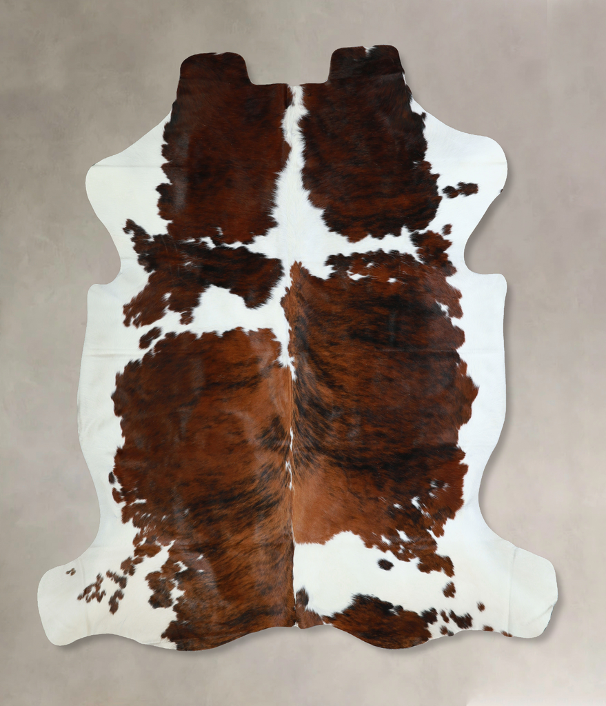 Tricolor X-Large European Cowhide Rug 7'1"H x 6'8"W #A40707 by Hudson Hides