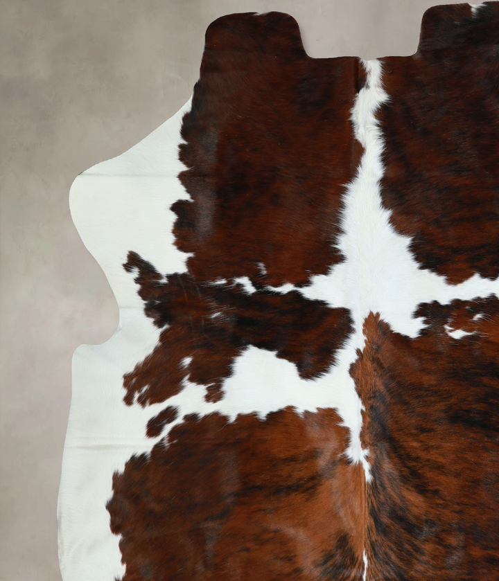 Tricolor X-Large European Cowhide Rug 7'1"H x 6'8"W #A40707 by Hudson Hides