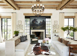 Tricolor X-Large European Cowhide Rug 7'1"H x 6'8"W #A40707 by Hudson Hides