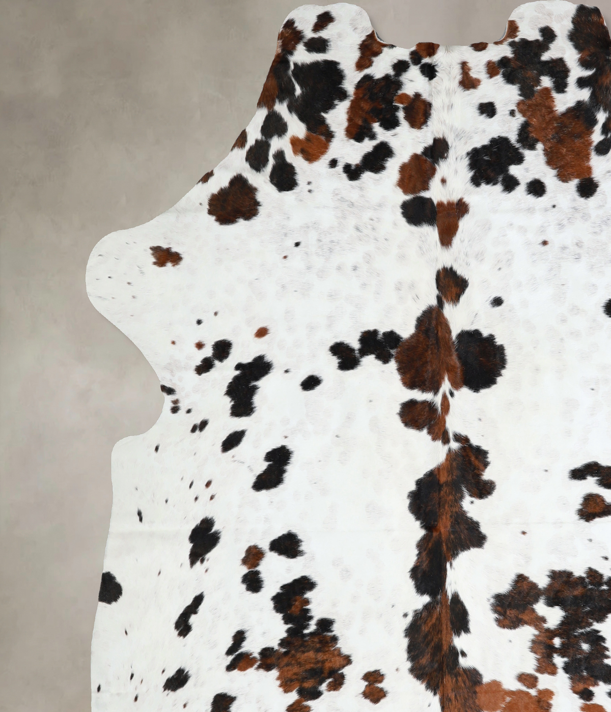 Tricolor X-Large European Cowhide Rug 7'5"H x 6'8"W #A40713 by Hudson Hides
