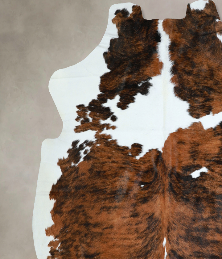 Tricolor X-Large European Cowhide Rug 6'11"H x 6'8"W #A40717 by Hudson Hides