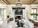 Tricolor X-Large European Cowhide Rug 7'2"H x 6'11"W #A40718 by Hudson Hides