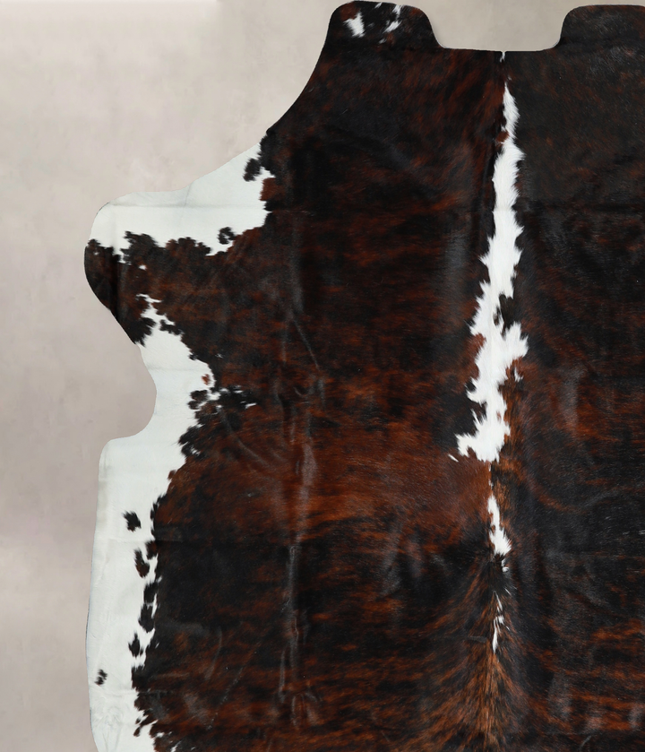 Tricolor X-Large European Cowhide Rug 7'2"H x 6'8"W #A40721 by Hudson Hides