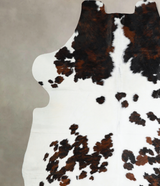 Tricolor X-Large European Cowhide Rug 7'3"H x 6'9"W #A40722 by Hudson Hides