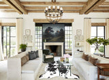 Tricolor X-Large European Cowhide Rug 7'4"H x 6'7"W #A40724 by Hudson Hides