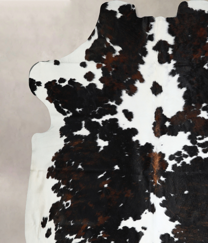 Tricolor XX-Large European Cowhide Rug 7'5"H x 6'11"W #A40728 by Hudson Hides