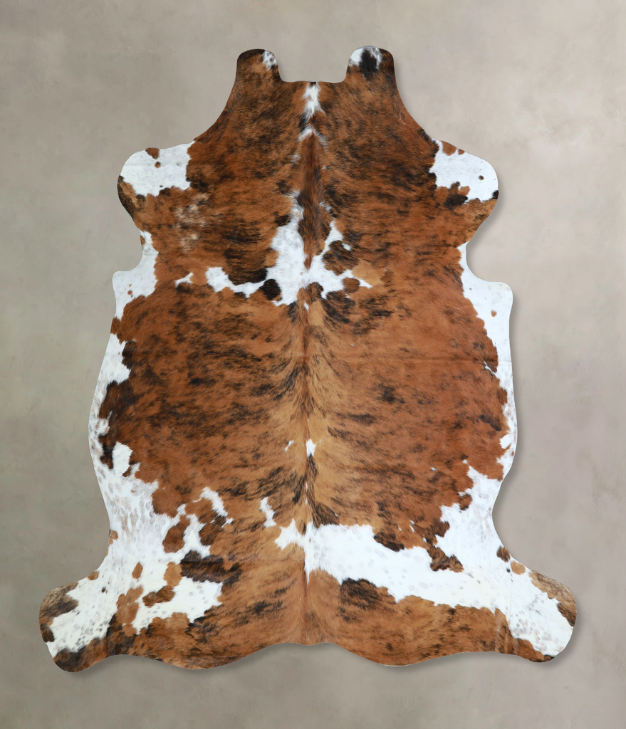 Tricolor X-Large European Cowhide Rug 7'0"H x 6'9"W #A40729 by Hudson Hides