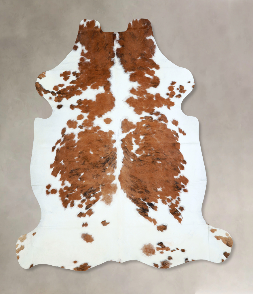 Tricolor X-Large European Cowhide Rug 6'10"H x 6'6"W #A40731 by Hudson Hides