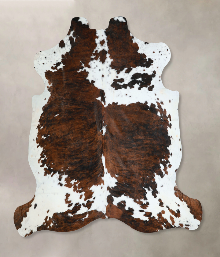 Tricolor X-Large European Cowhide Rug 7'0"H x 6'11"W #A40735 by Hudson Hides
