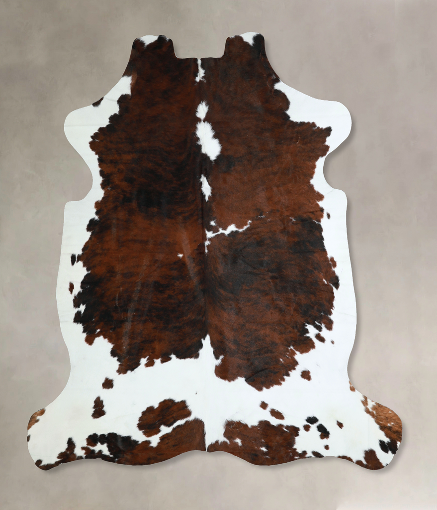Tricolor X-Large European Cowhide Rug 6'7"H x 6'2"W #A40736 by Hudson Hides