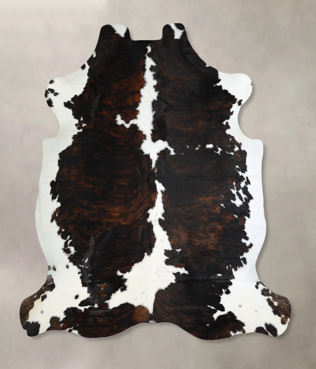 Tricolor X-Large European Cowhide Rug 6'10"H x 6'6"W #A40740 by Hudson