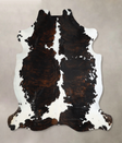Tricolor X-Large European Cowhide Rug 6'10"H x 6'6"W #A40740 by Hudson Hides