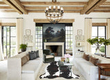 Tricolor X-Large European Cowhide Rug 6'10"H x 6'6"W #A40740 by Hudson Hides