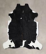 Black and White X-Large Brazilian Cowhide Rug 6'8"H x 6'0"W #A40746 by Hudson Hides