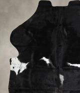 Black and White X-Large Brazilian Cowhide Rug 6'9"H x 6'2"W #A40747 by Hudson Hides