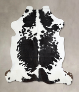 Black and White X-Large Brazilian Cowhide Rug 6'8"H x 6'4"W #A40748 by Hudson Hides