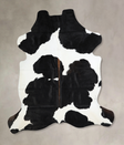 Black and White X-Large Brazilian Cowhide Rug 7'2"H x 6'4"W #A40749 by Hudson Hides