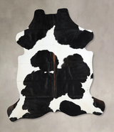 Black and White X-Large Brazilian Cowhide Rug 7'2"H x 6'4"W #A40749 by Hudson Hides
