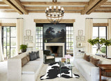 Black and White X-Large Brazilian Cowhide Rug 7'2"H x 6'4"W #A40749 by Hudson Hides