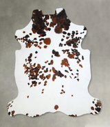 Tricolor Large Brazilian Cowhide Rug 6'4"H x 6'2"W #A40753 by Hudson Hides