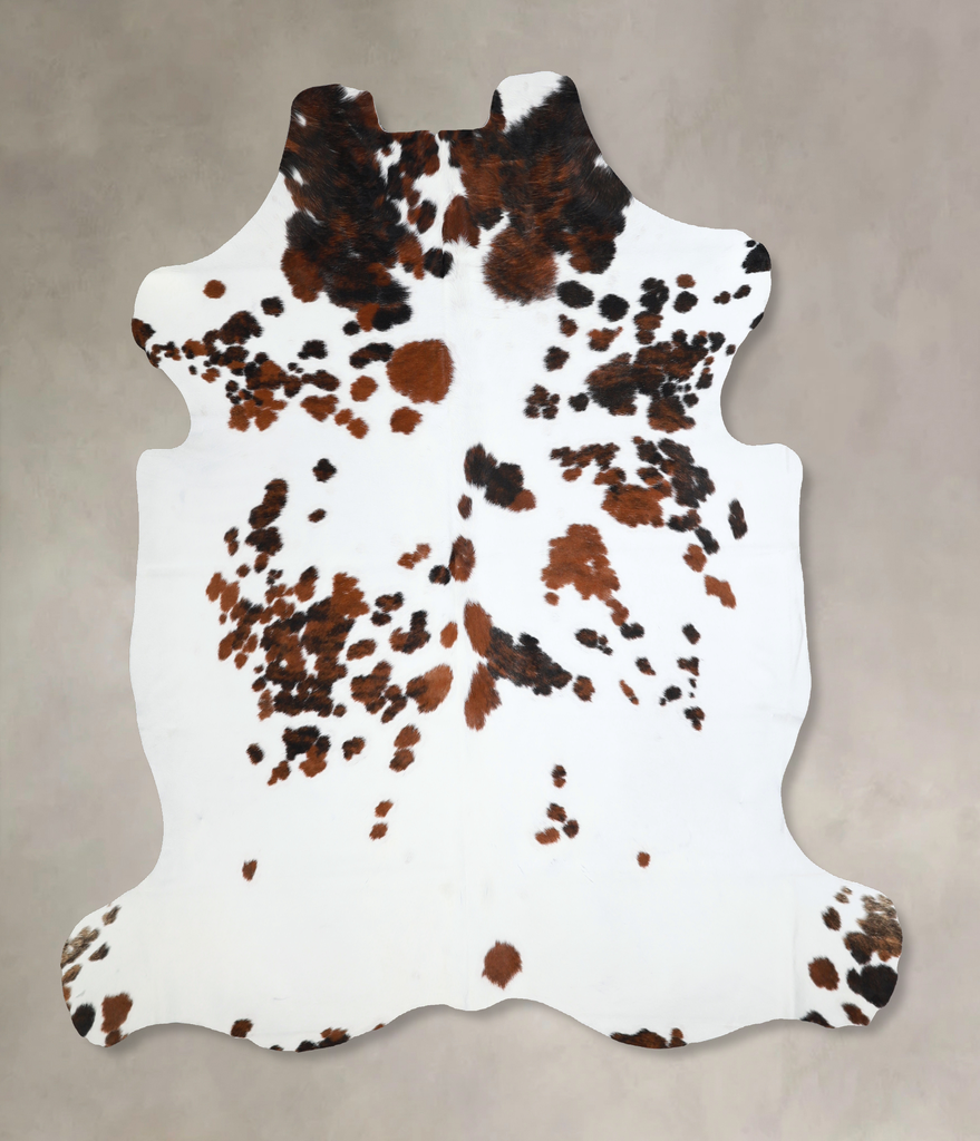 Tricolor Large European Cowhide Rug 6'4"H x 6'2"W #A40753 by Hudson Hides