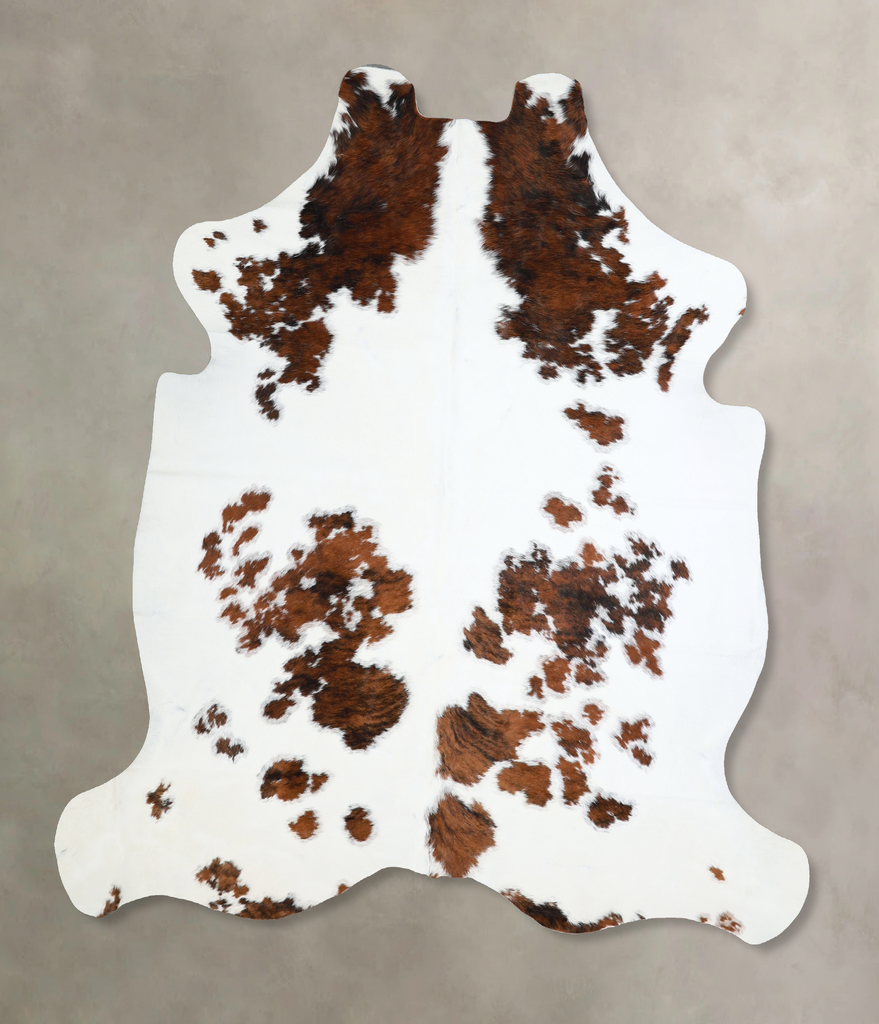 Tricolor Large European Cowhide Rug 6'4"H x 5'10"W #A40755 by Hudson Hides