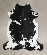 Black and White X-Large Brazilian Cowhide Rug 6'10"H x 6'5"W #A40762 by Hudson Hides