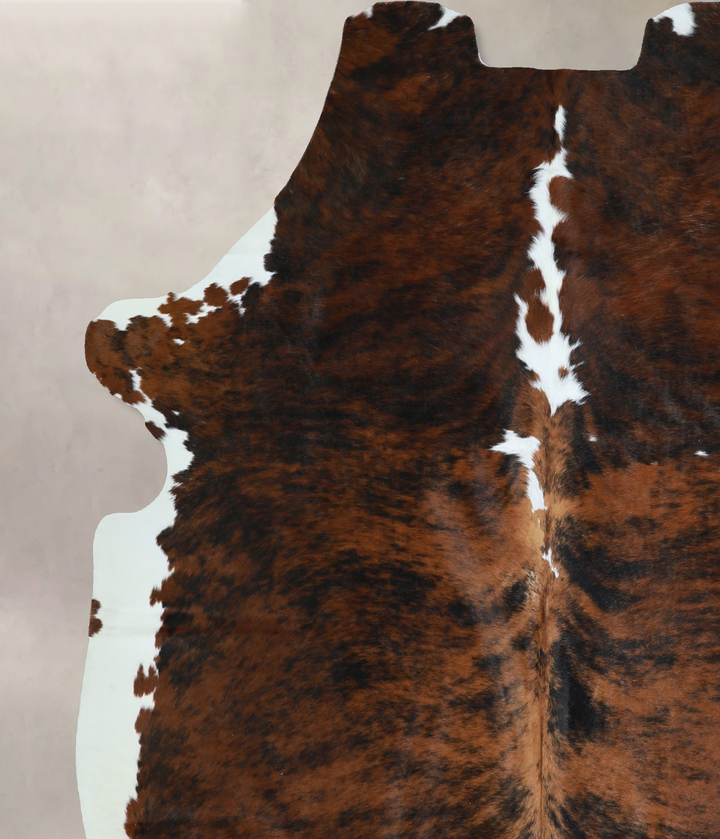 Tricolor X-Large European Cowhide Rug 7'1"H x 6'4"W #A40767 by Hudson Hides