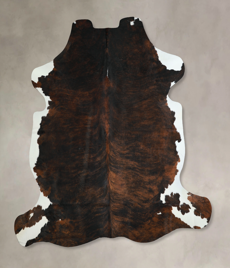 Tricolor X-Large European Cowhide Rug 7'0"H x 6'8"W #A40768 by Hudson Hides