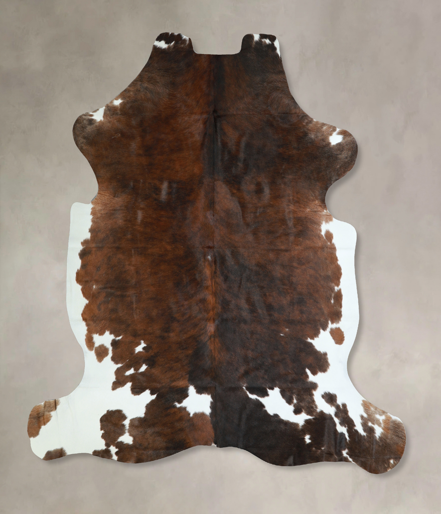 Tricolor X-Large European Cowhide Rug 6'7"H x 6'1"W #A40771 by Hudson Hides