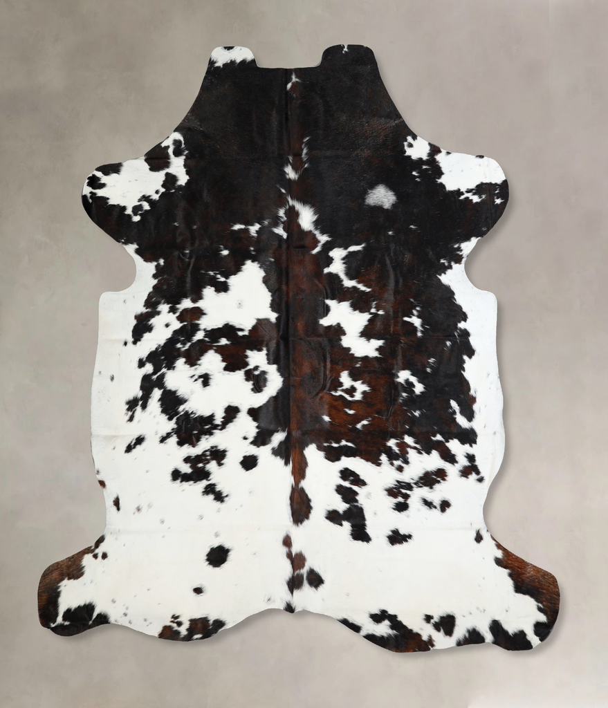 Tricolor XX-Large European Cowhide Rug 7'5"H x 6'11"W #A40776 by Hudson Hides