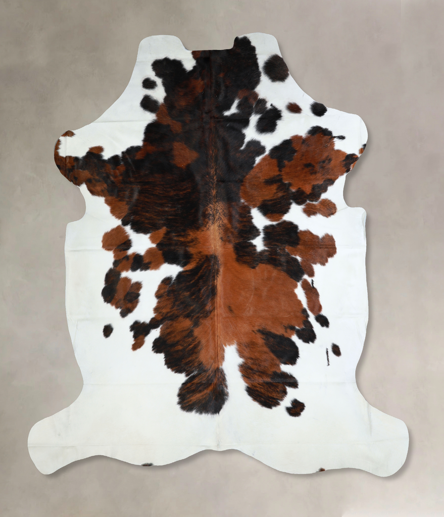 Tricolor X-Large European Cowhide Rug 7'6"H x 6'8"W #A40779 by Hudson Hides
