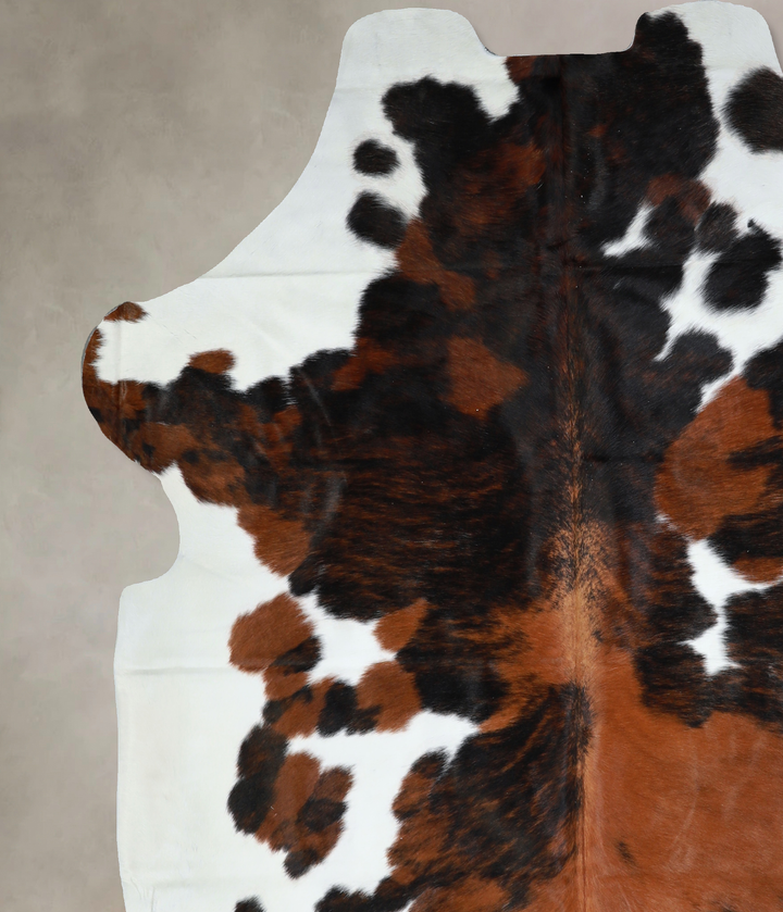 Tricolor X-Large European Cowhide Rug 7'6"H x 6'8"W #A40779 by Hudson Hides