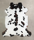 Tricolor X-Large European Cowhide Rug 7'3"H x 6'7"W #A40780 by Hudson Hides