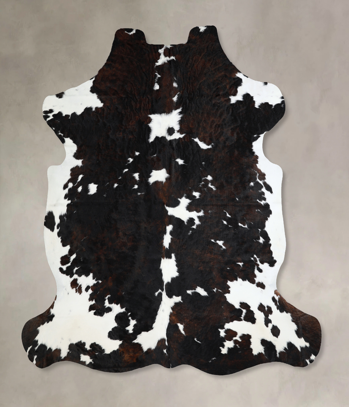 Tricolor X-Large European Cowhide Rug 7'0"H x 6'4"W #A40783 by Hudson Hides