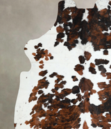 Tricolor X-Large European Cowhide Rug 7'2"H x 6'4"W #A40786 by Hudson Hides