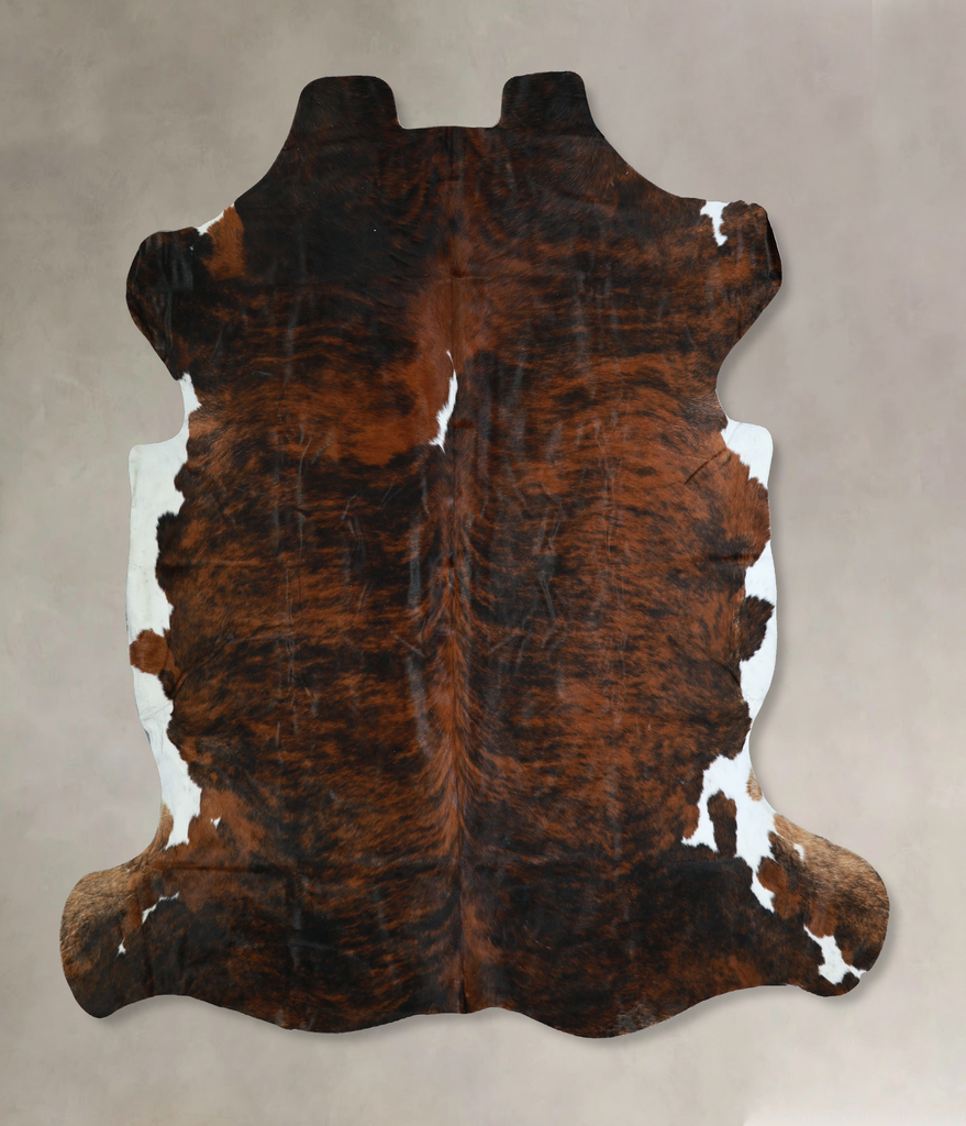 Tricolor X-Large European Cowhide Rug 6'9"H x 7'1"W #A40792 by Hudson Hides
