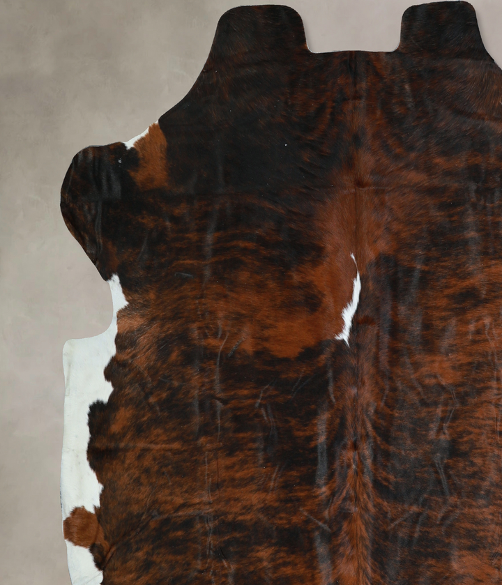 Tricolor X-Large European Cowhide Rug 6'9"H x 7'1"W #A40792 by Hudson Hides
