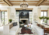 Tricolor X-Large European Cowhide Rug 6'11"H x 6'5"W #A40799 by Hudson Hides