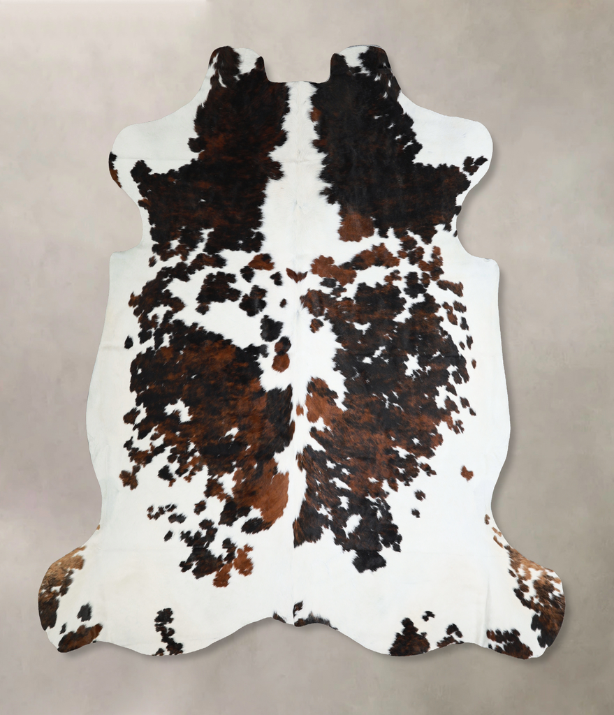 Tricolor XX-Large European Cowhide Rug 7'1"H x 7'3"W #A40802 by Hudson Hides