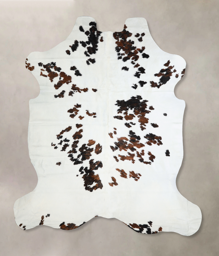 Tricolor XX-Large European Cowhide Rug 7'4"H x 6'10"W #A40807 by Hudson Hides