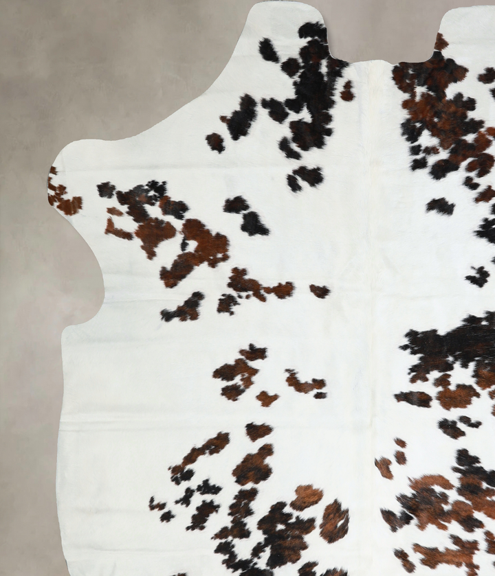 Tricolor XX-Large European Cowhide Rug 7'4"H x 6'10"W #A40807 by Hudson Hides