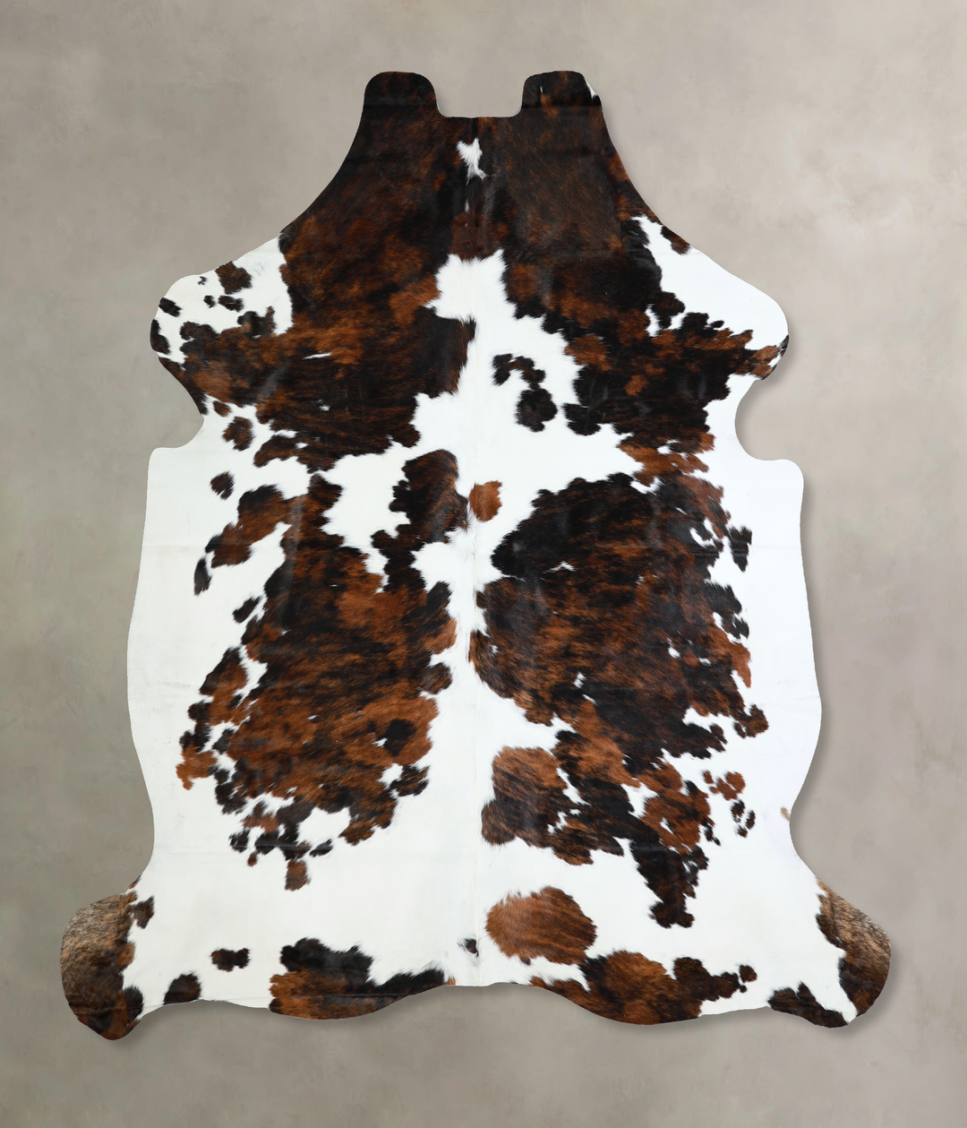 Tricolor X-Large European Cowhide Rug 7'5"H x 6'8"W #A40808 by Hudson 